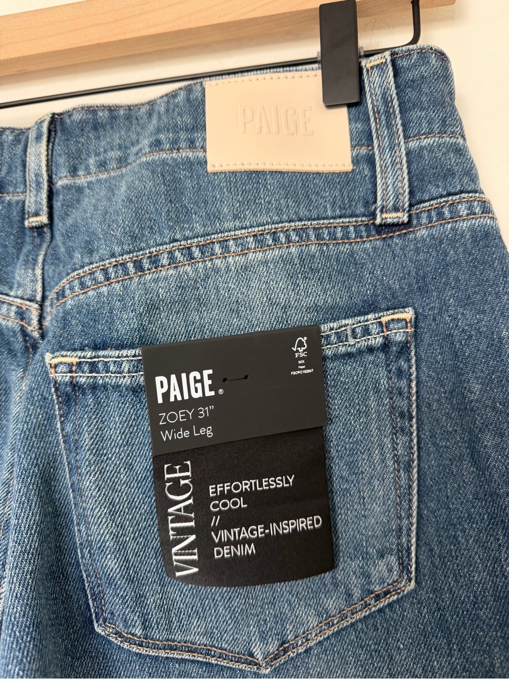 PAIGE Zoey 31 Tie High-Rise Wide-Leg Jeans size 26 - Picture 9 of 11